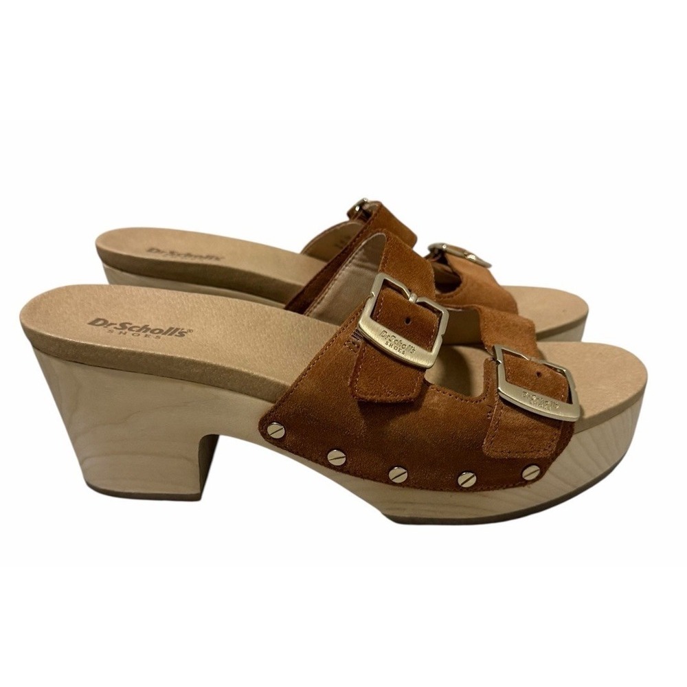 Dr. Scholl's‎ Original Vibe Clogs Suede Leather Honey Women's Size 9M